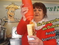 Die Ketwurst-Bude am Ostkreuz eine DDR-Delikatesse – Ausgang Sonntagstraße – Guten Appetit